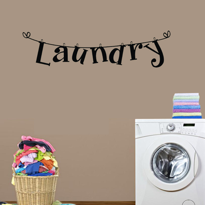 Laundry Room Wall Stickers Home Decor Vinyl Art Mural Removable Decals