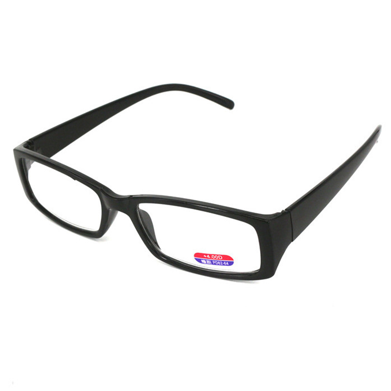 +1.00+3.00 Black Sport Reading Glasses Women Men Popular Frame Clear