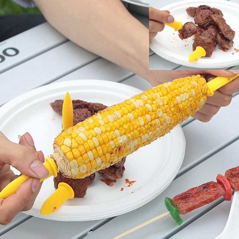 10pcs Corn On The COB Holders BBQ Prongs Skewers Forks Party Barbecue
