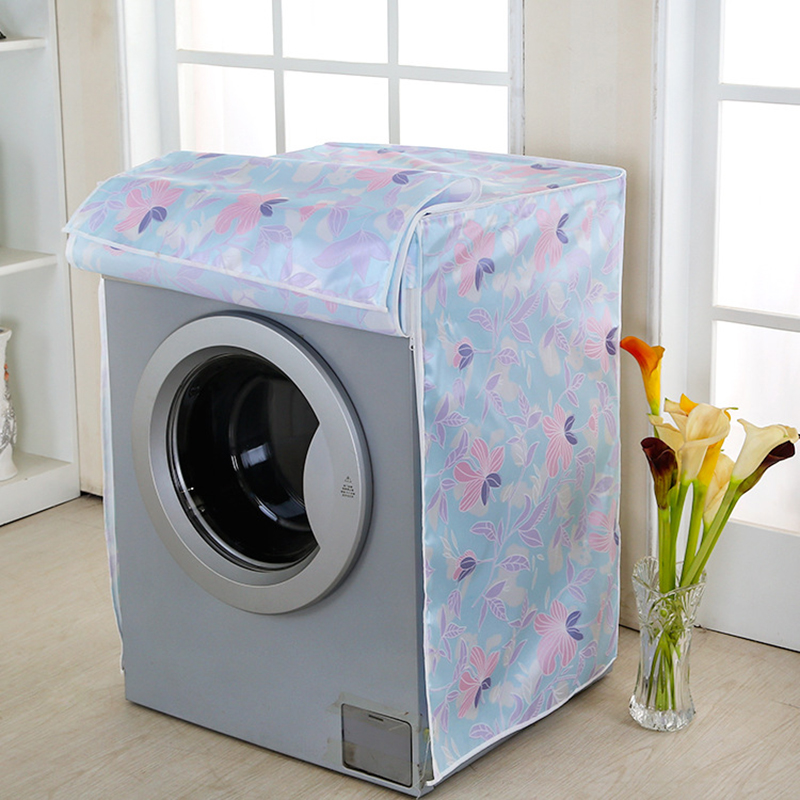 1* Waterproof Zippered Washing Machine Cover Dust Guard Dryer Dustproof