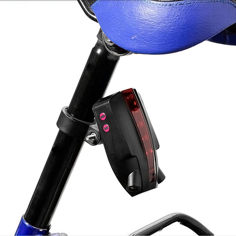 Cool Bike Bicycle 5 LED 2 Laser Beam Rear Tail Lamp Reflectors