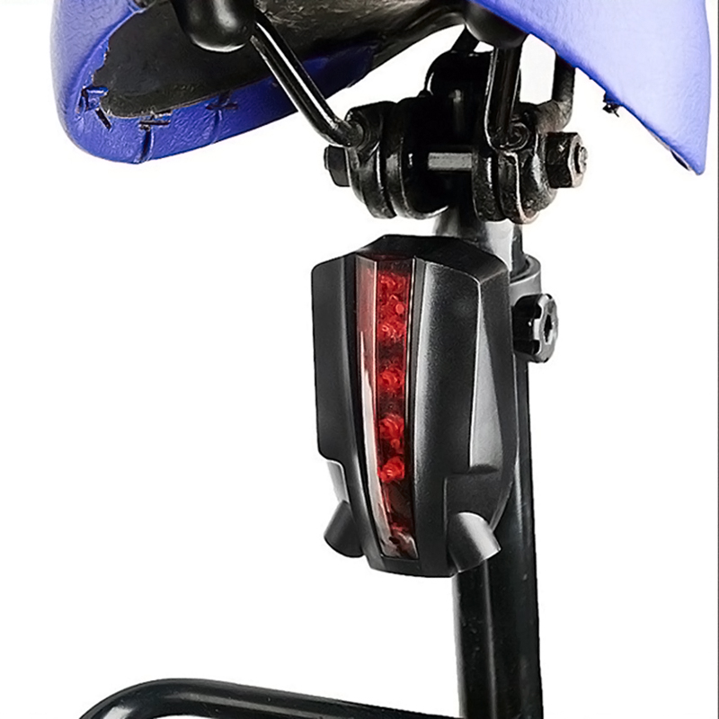 Cool Bike Bicycle 5 LED 2 Laser Beam Rear Tail Lamp Reflectors