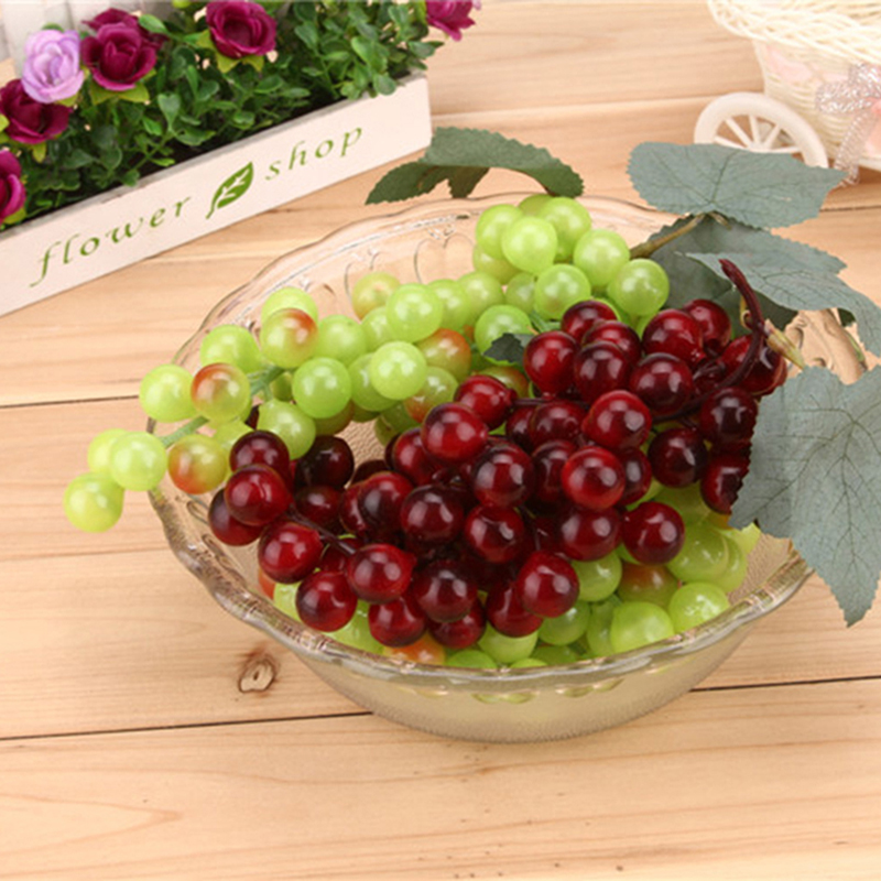 NEW Lifelike Artificial Grapes Plastic Fake Fruit Food Home Decoration