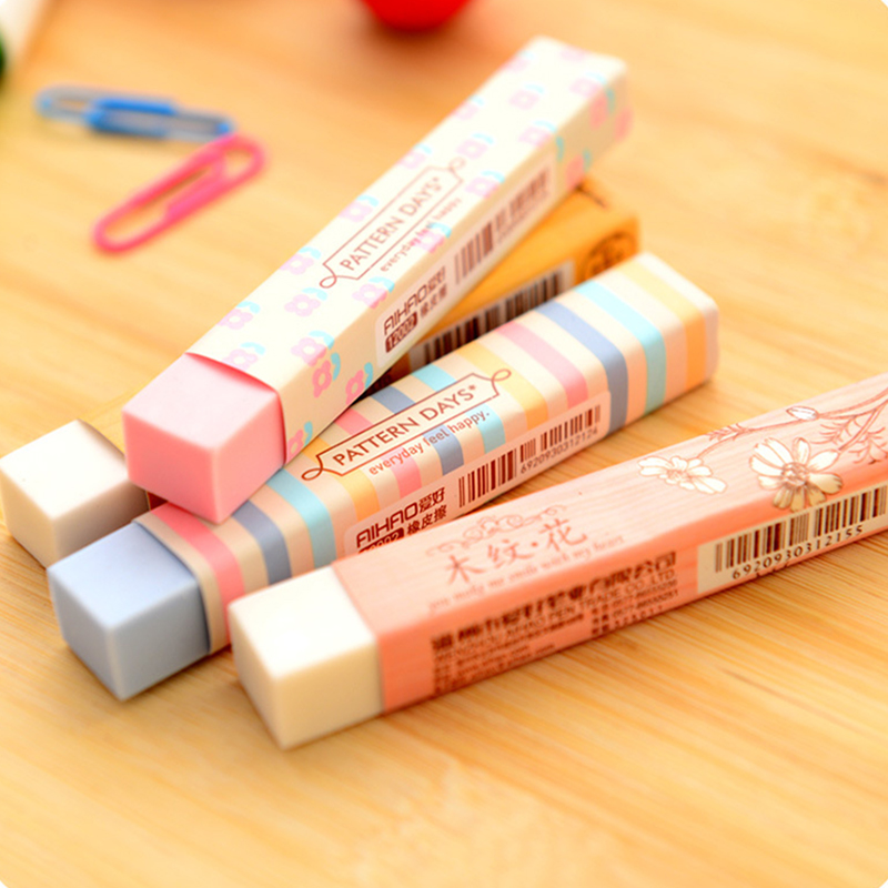2 Pcs Fashion Korean Style Students Eraser Rubber Stationery Kid Gift