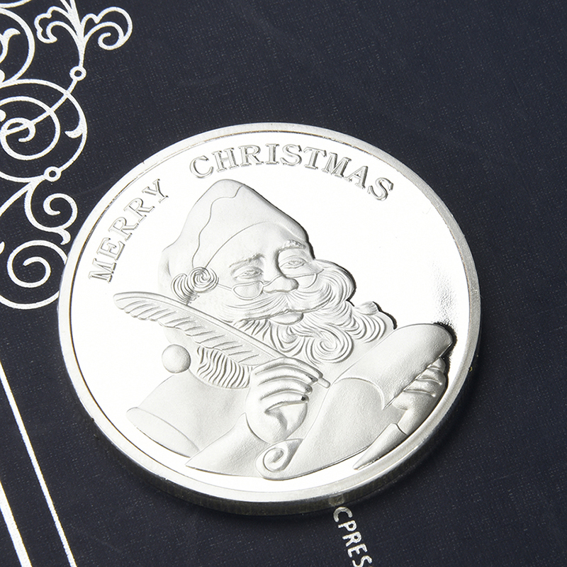 MERRY CHRISTMAS HAPPY HOLIDAYS Silver Commemorative Coins Art Collectible Crafts eBay