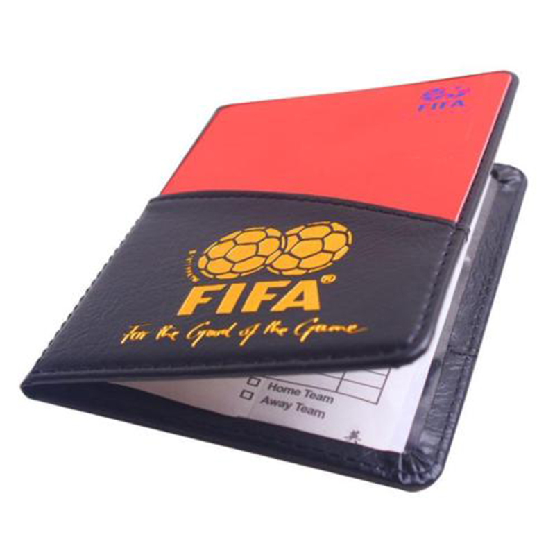Fifa Sport Football Soccer Referee Wallet Notebook with Red Card and