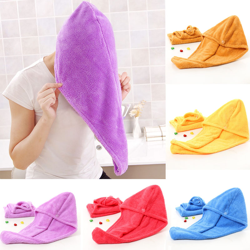 Colorful Quick Drying Microfiber Hair Towel Wrapped Turban Turbie Twist