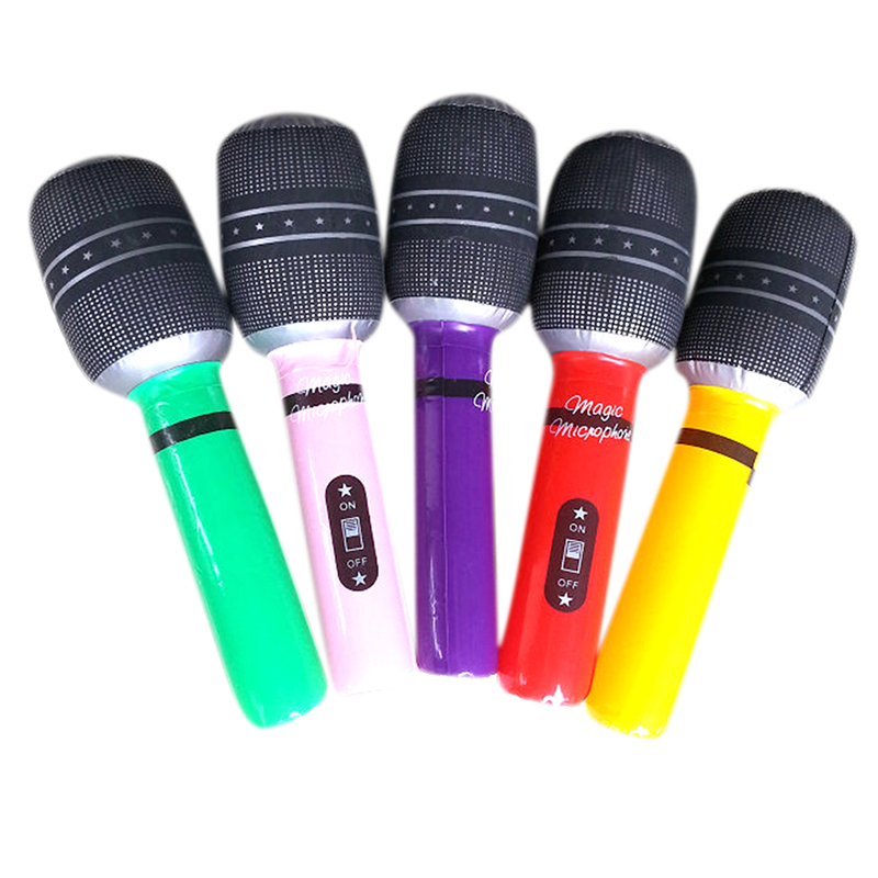 Set of 6 Inflatable Microphone DJ Music Rock Star Party Favors Kids Toy