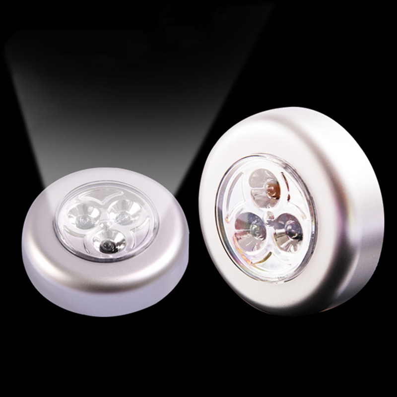 Super Bright Small LED Push Night Lights Circle Torch Self Adhesive