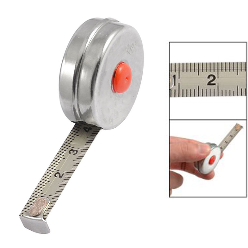 1pc 01M Portable Precision Steel Tape Measure Stainless Steel