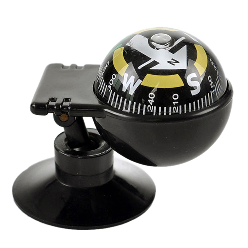 Car Vehicle Floating Ball Navigation Compass Black Ball Shape Decor eBay