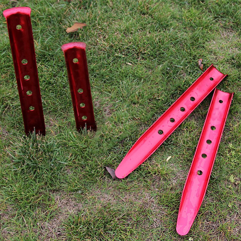 5Pcs 9" Heavy Duty U Shaped Snow Sand Metal Tent Peg Stakes Pin Outdoor