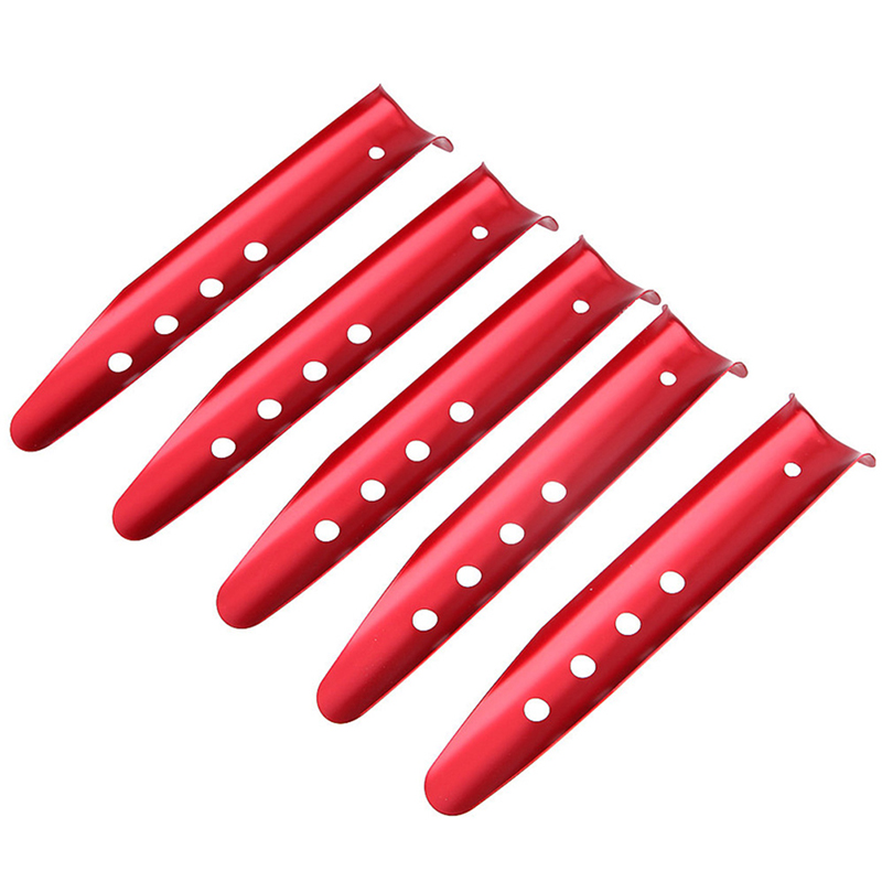 5Pcs 9" HEAVY DUTY U Shaped Snow Sand Metal Tent Peg Stakes Pins
