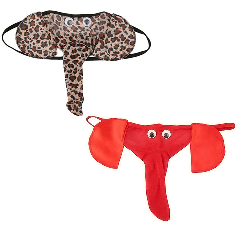 Sexy Fun Mens Pouch Briefs Thongs Novelty Fun Elephant Underwear Gift