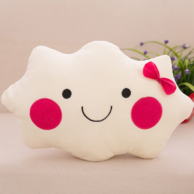 Cute White Cloud Shaped Pillow Plush Sofa Back Cushion Office Nap Bolster Gift eBay