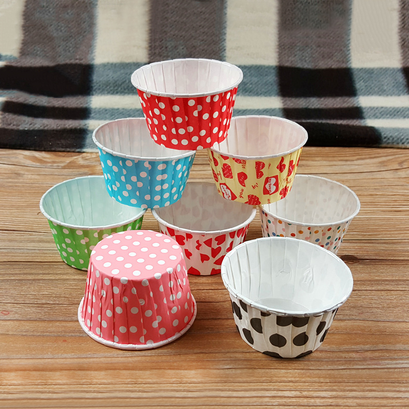 100pcs Colorful Paper Cupcake Greaseproof Liner Muffin Cases Dessert