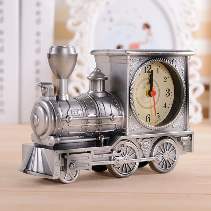 Vintage Train Engine Style Alarm Clock Novelty Xmas Gift