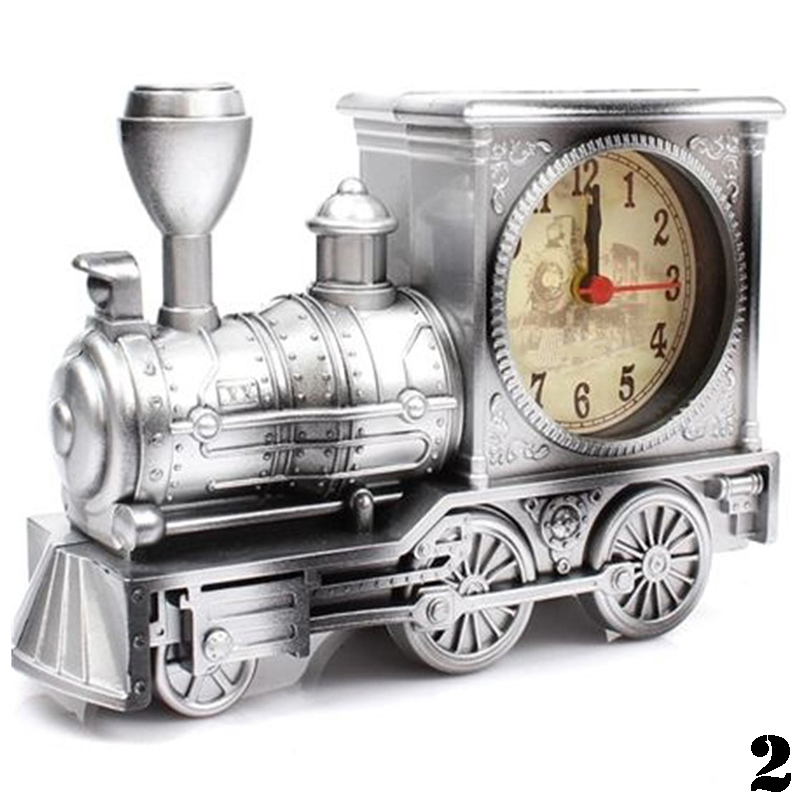 Vintage Train Engine Style Alarm Clock Novelty Xmas Gift Alarm Clock