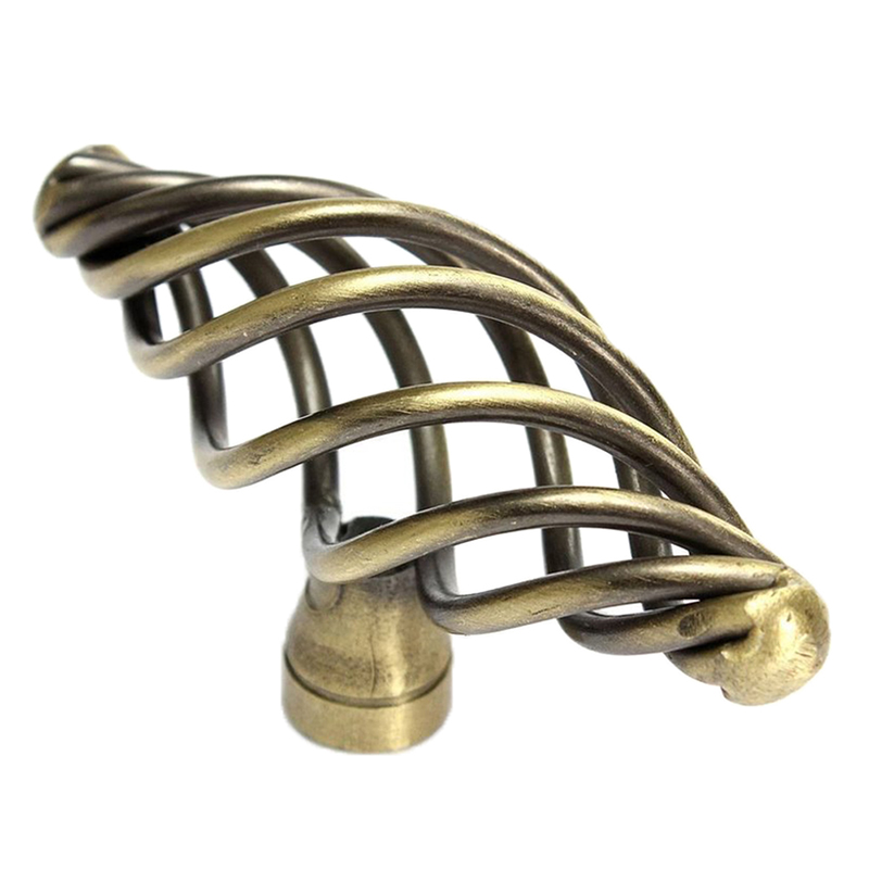 Black/Bronze Antique Bird Cage Drawer Door Knob Pull Handle