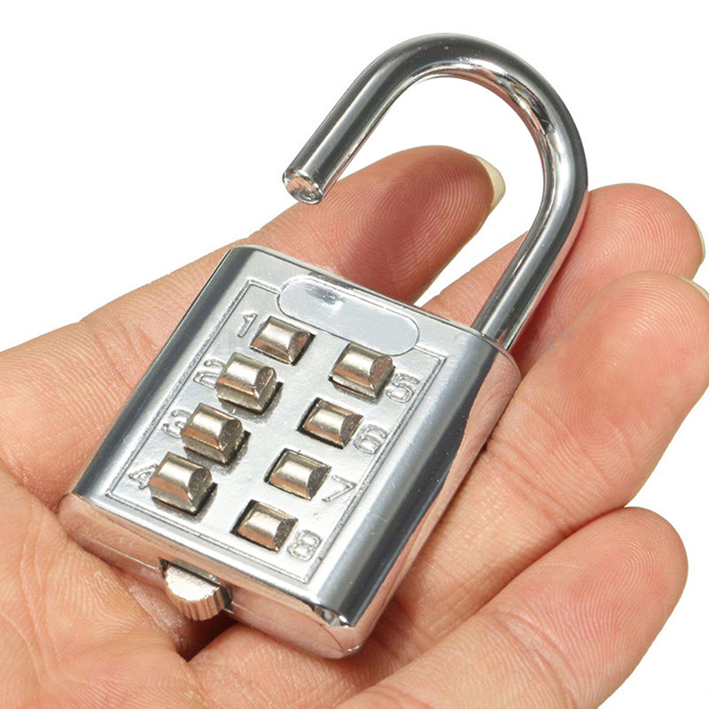 4 Digit PushButton Combination Padlock Travel Luggage Number Code Lock