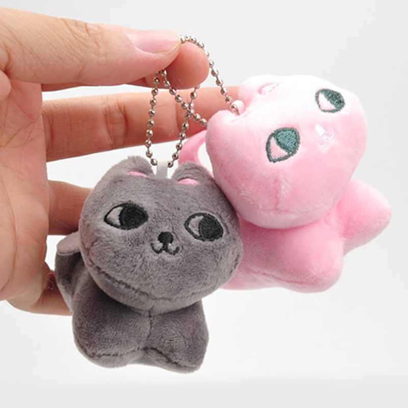 cat keychain plush