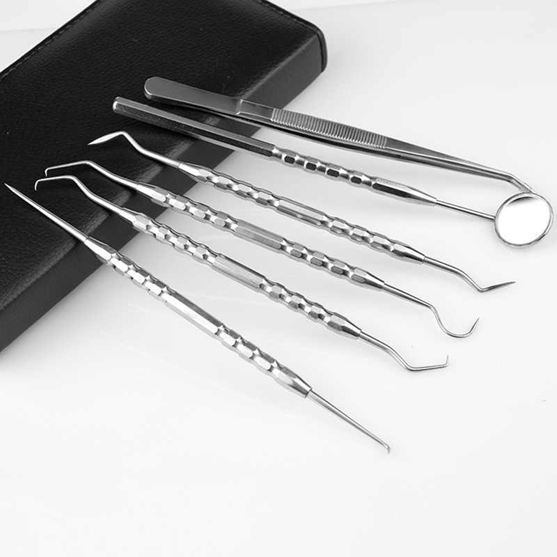 Dentist Tool Kit Stainless Steel Teeth Cleaning Dental Hygiene Kit 5/6
