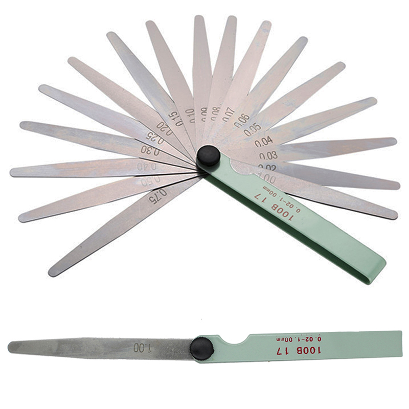 New Feeler Gauge set 17 Blades Metric Inch Thickness Gage Set For