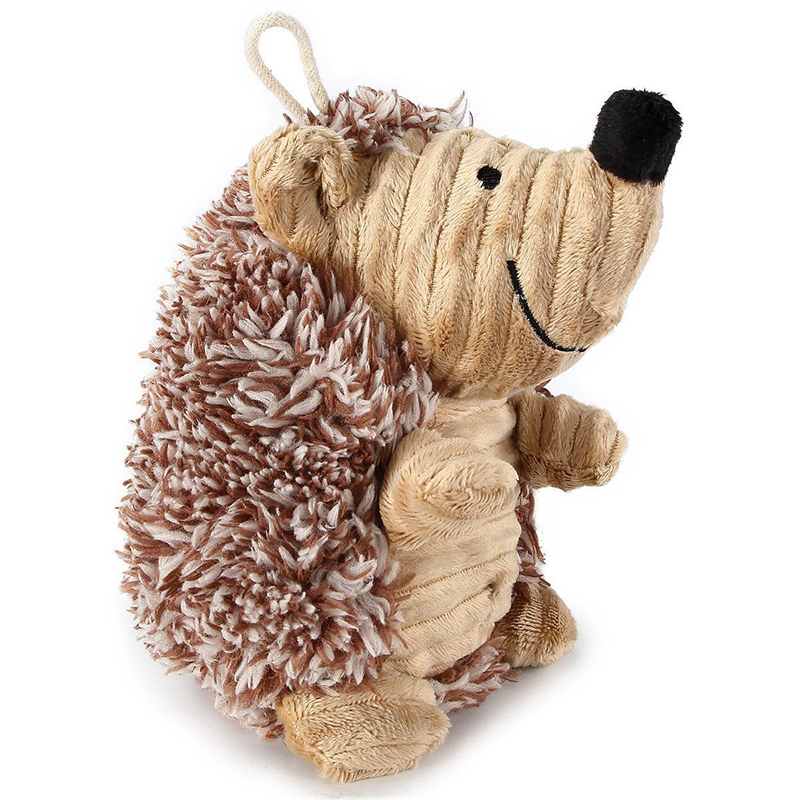 Pet Dog Squeaky Hedgehog Plush Toy Squeaker Sound Cat Puppy Chews