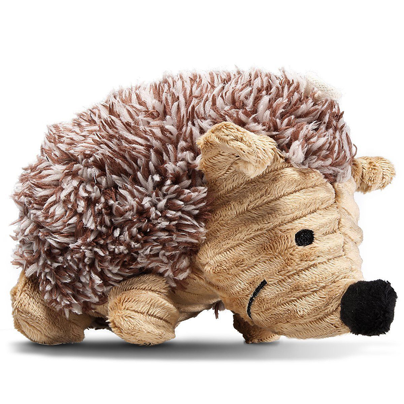 Pet Dog Squeaky Hedgehog Plush Toy Squeaker Sound Cat Puppy Chews