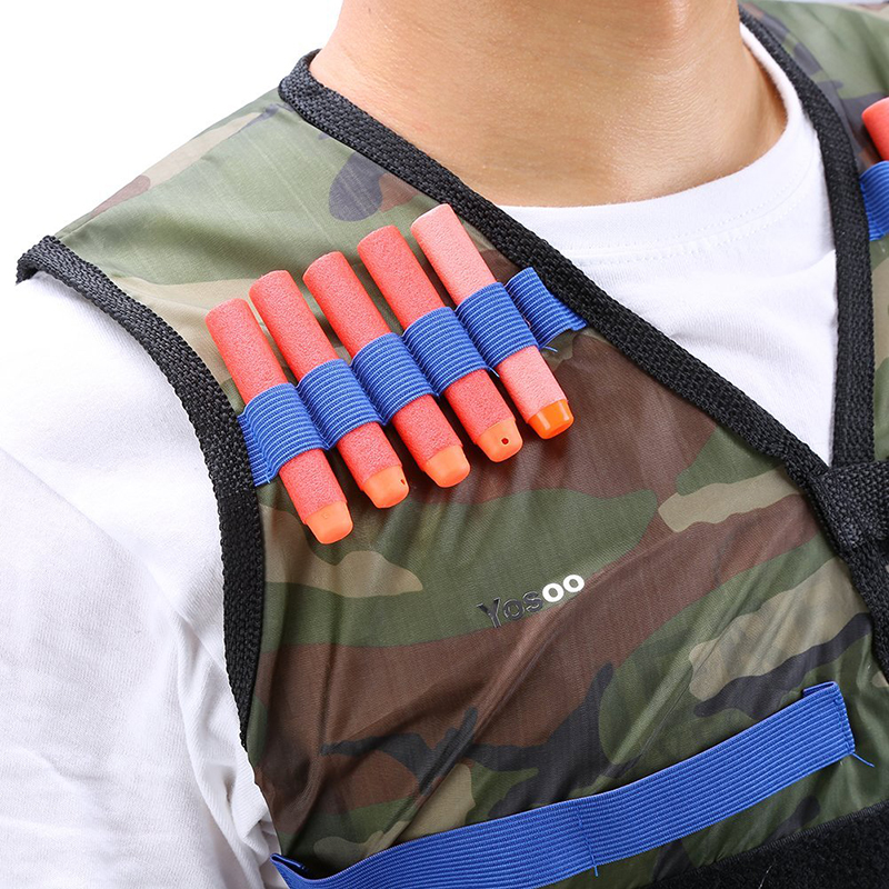 Tactical Vest Kids Toy Gun Clip Jacket Foam Bullet Ammunition Holder