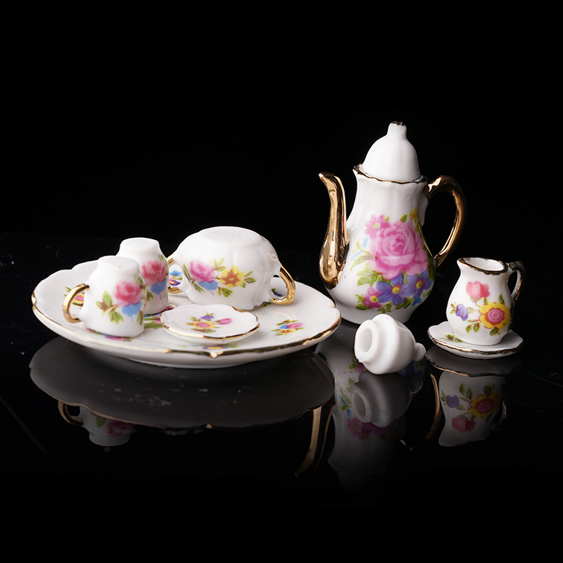 porcelain tea set miniature