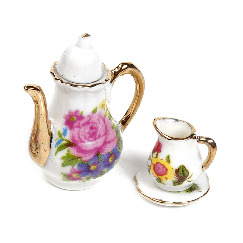 112 Porcelain Tea Set For Miniature Dollhouse Accessory Decor DIY eBay