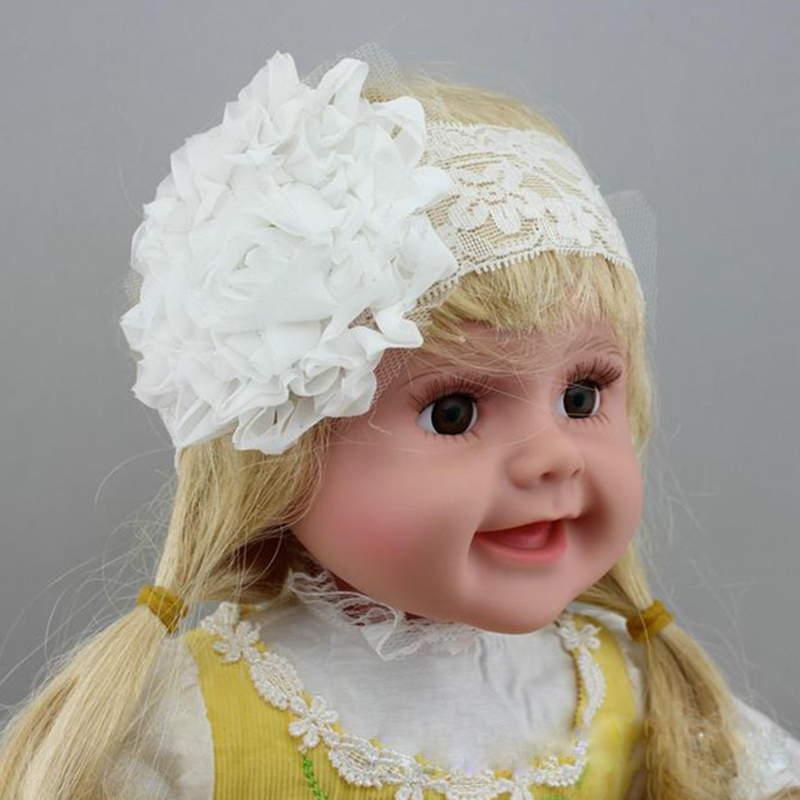 Lovely Baby Girl Lace Flower Headband Hair Ribbon Decor Headdress For