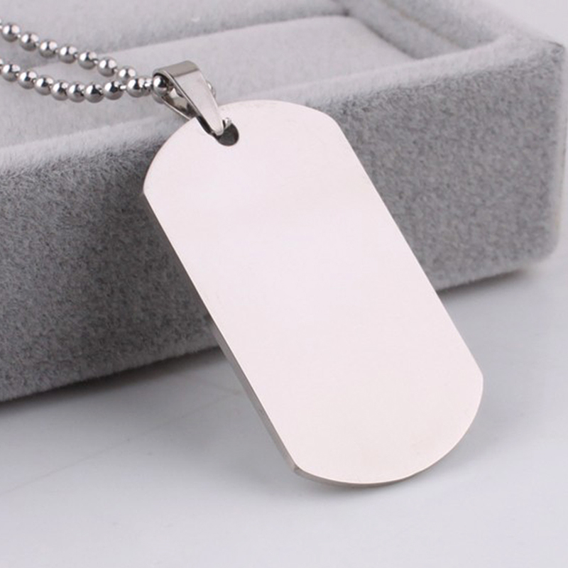 Military Dog Tag Stainless Steel Pendant Ball Bead Necklace Army Mens-PRO# Best