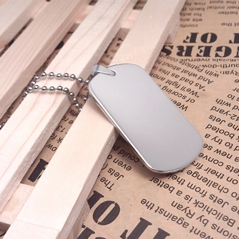 Military Dog Tag Stainless Steel Pendant Ball Bead Necklace Army Mens-PRO# Best