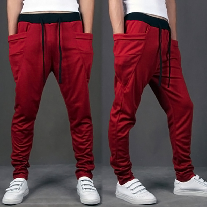 red jogger pants for mens