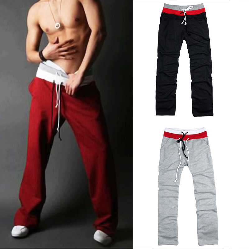 Autumn Mens Sports Jogger Casual Baggy Sweat Pants Cotton Trousers Slacks