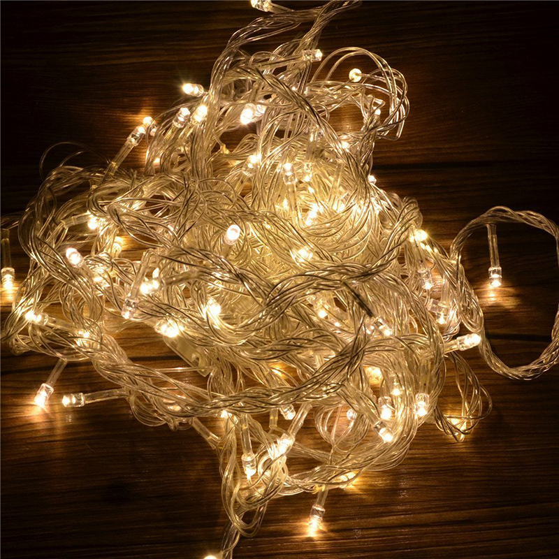 Warm White 10M 100 LED String Fairy Light Lamp For Wedding Party Xmas Room Decor 614324370024 eBay