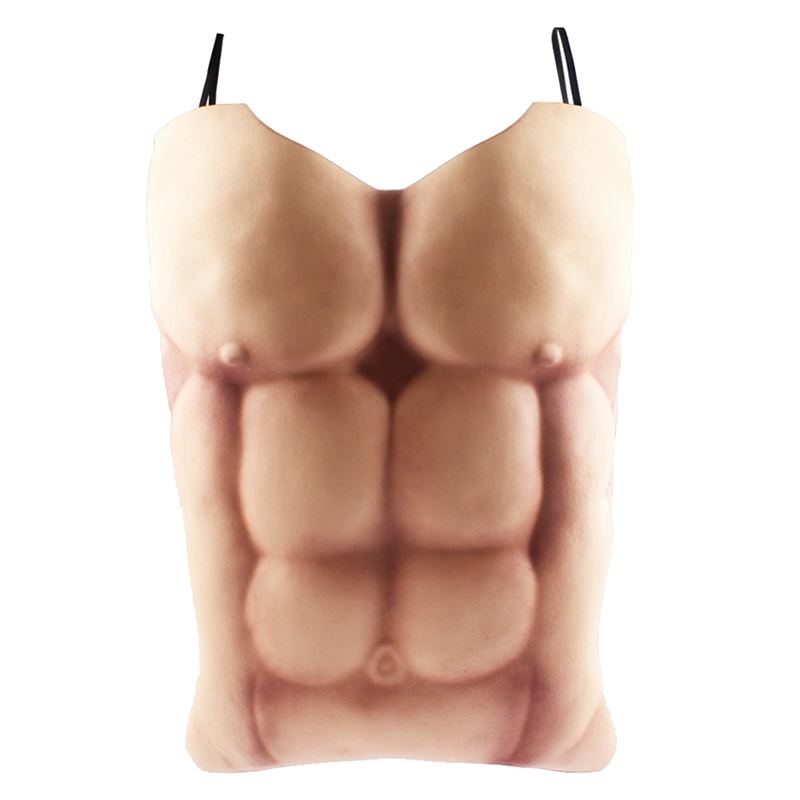 Mens Male EVA Fake Muscle Six Pack Chest Comedy Fancy Dress ...