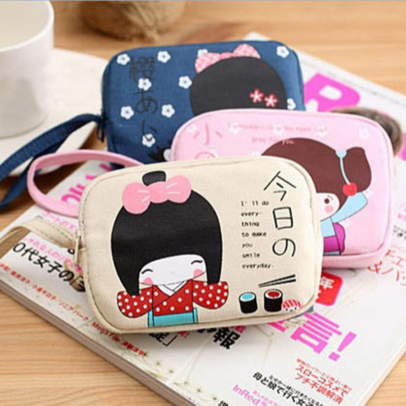 Cute Korean Girl Womens Handbag Zip Coin Bag Case Key Card Holder Purse ...