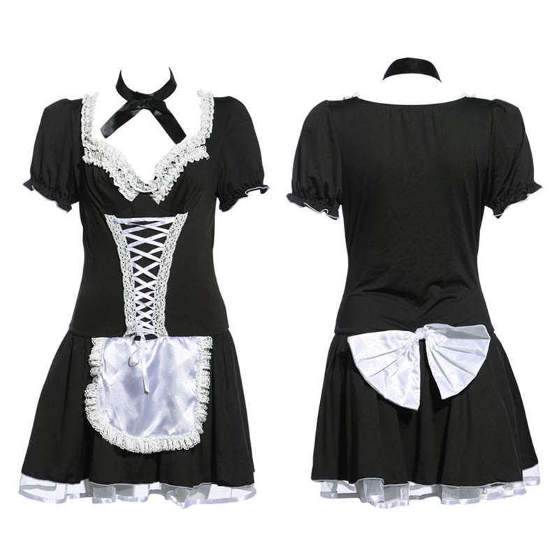 Halloweensexy French Maid Waitress Rocky Horror Fancy Dress Costume