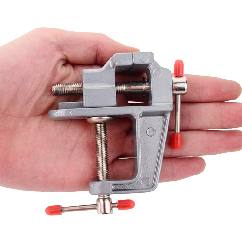 35mm Mini Aluminum Bench Vise Small Jewelers Hobby Clamp On Table Tool Vic K2J2