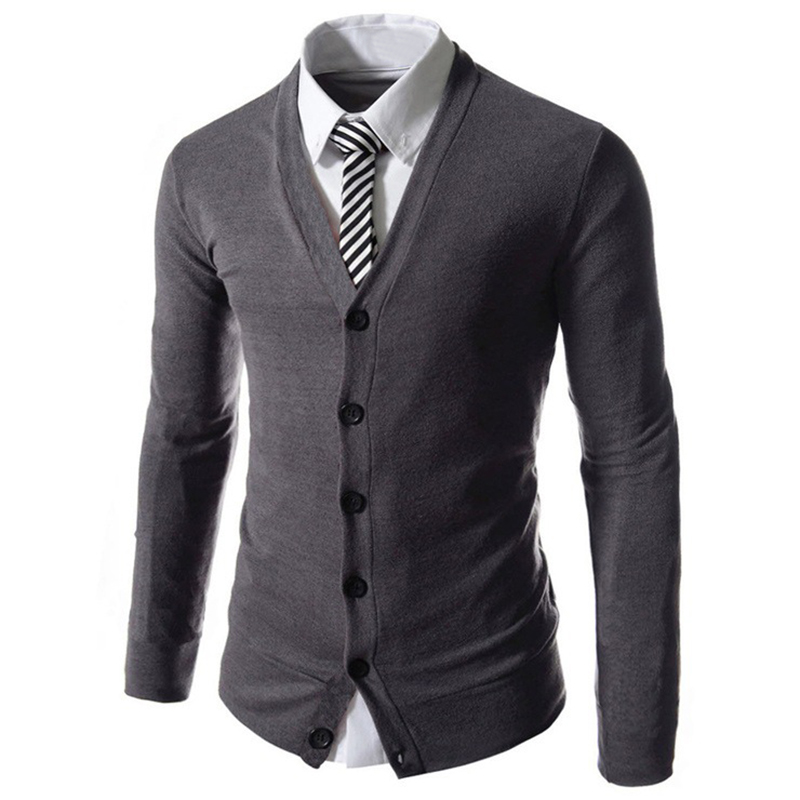 Stylish Men/'s Slim Fit V-neck Knitwear Pullover Cardigan Sweater Jacket Co Uxym