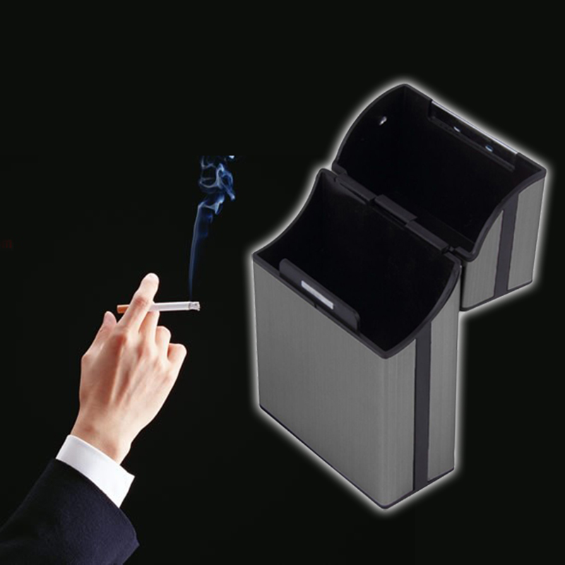 Neu Zigarettenbox Zigarettenetui Alu Edel Aluminum Tabak Halter ~