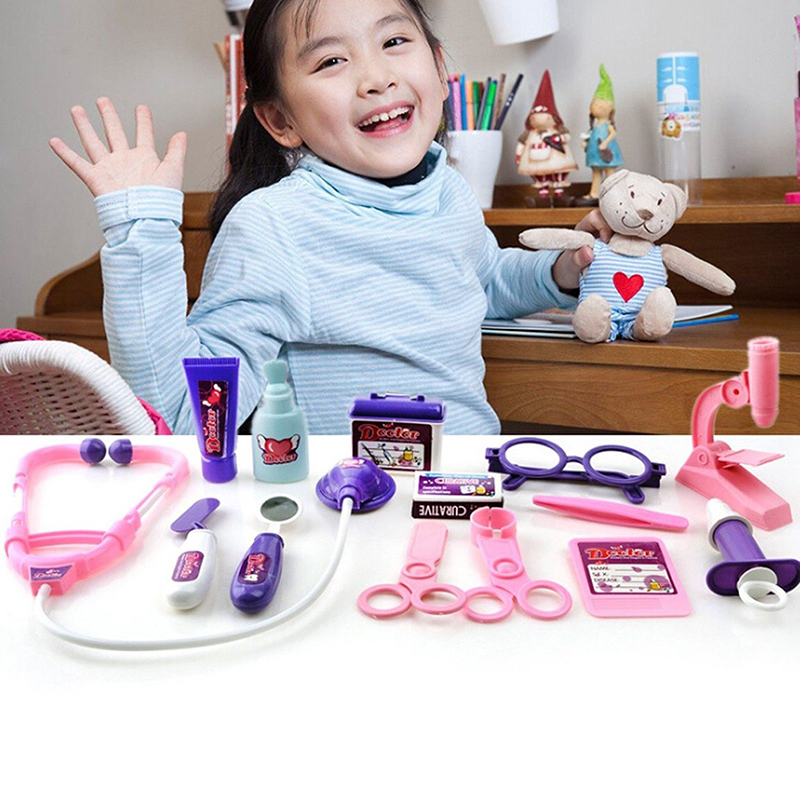 NEW Girl Nurse Doctor Pretend Play Toy Medical Kit Play Set Junior Kids ...