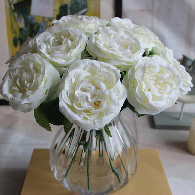Artificial Silk Rose Floral Flower Bridal Bouquet Wedding Home Party Decor DIY eBay
