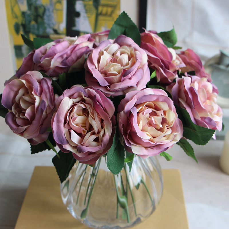 Artificial Silk Rose Floral Flower Bridal Bouquet Wedding Home Party Decor DIY eBay