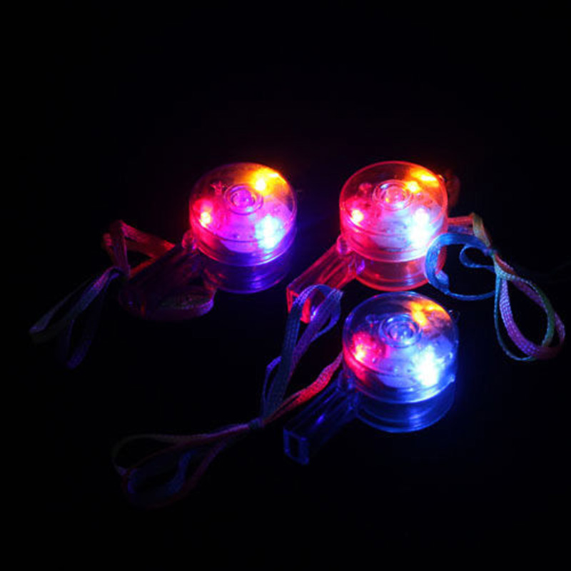 LED Trillerpfeife Blinki Blinklicht Party Karneval Fasching Konzert Triller Neu 