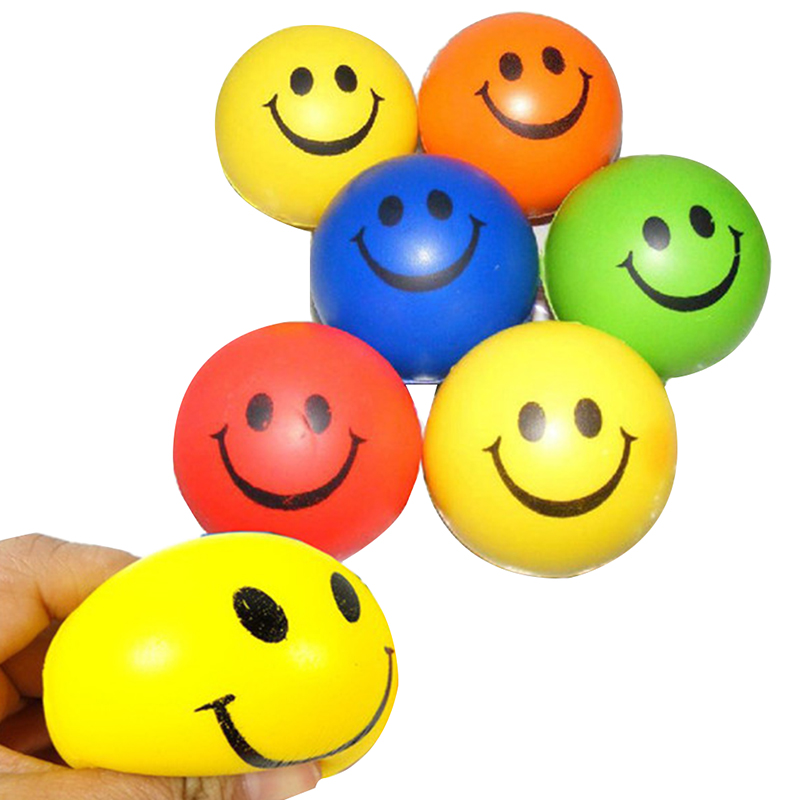 Wholesale LOT 12Pcs Happy Smiley Face Stress Relief Bouncy Squeeze Ball ...