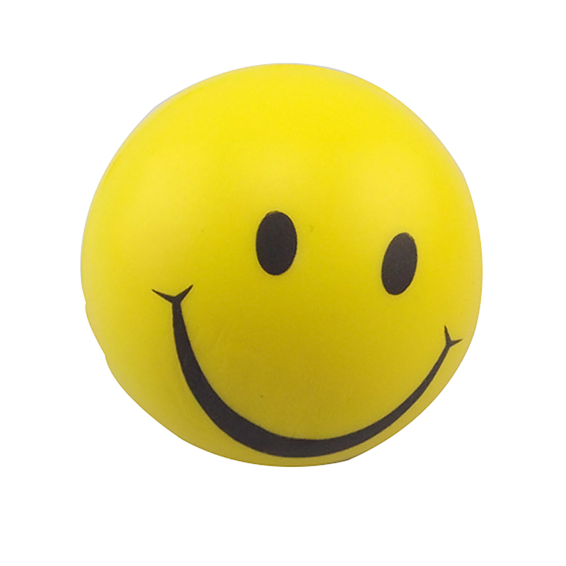 12x Happy Smile Smiley Face Bouncy Squeeze Foam Sponge Ball Stress ...